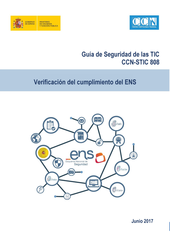 CCN-STIC-808 Verificació del compliment de les mesures en el ENS