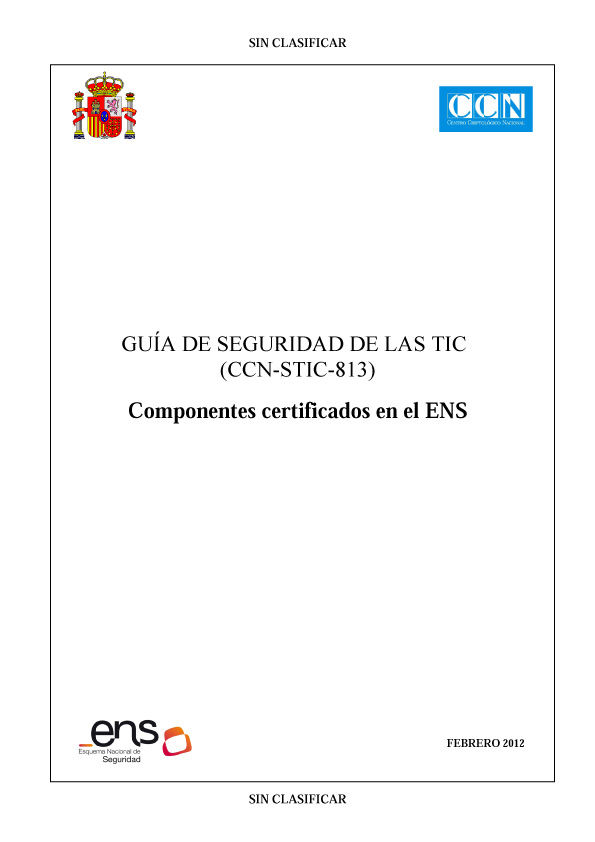 CCN-STIC-813 Certificació de productes de seguretat