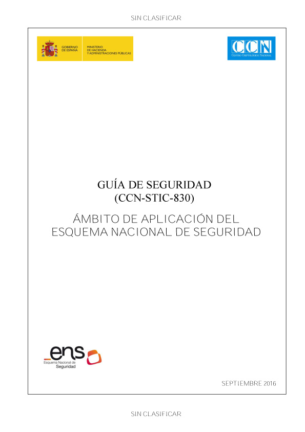 CCN-STIC-830 Àmbit Aplicació ENS