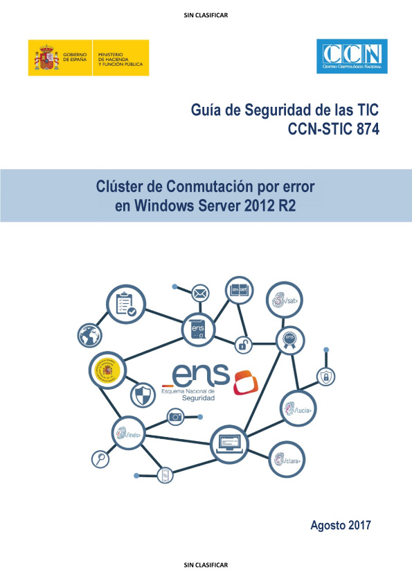 CCN-STIC-874 Cluster Conmutacion per error en WS 2012 R2