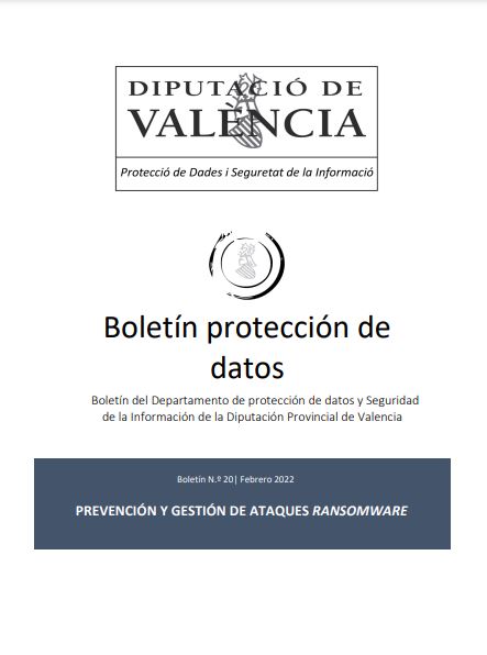 Boletín nº 20 – Prevención y gestión de ataques Ransomware