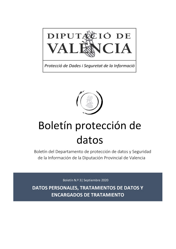 Boletín nº 3 – Datos personales, Tratamiento de Datos y Encargados de Tratamiento