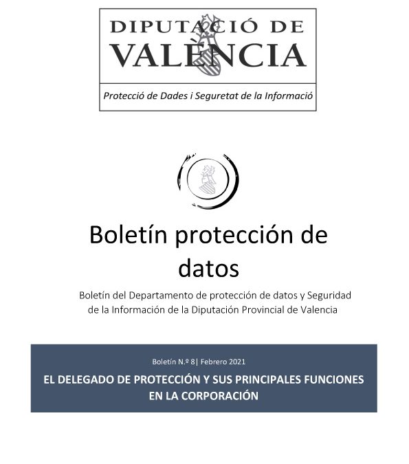 Boletín nº 8 – El delegado de protección y sus principales funciones en la Corporación