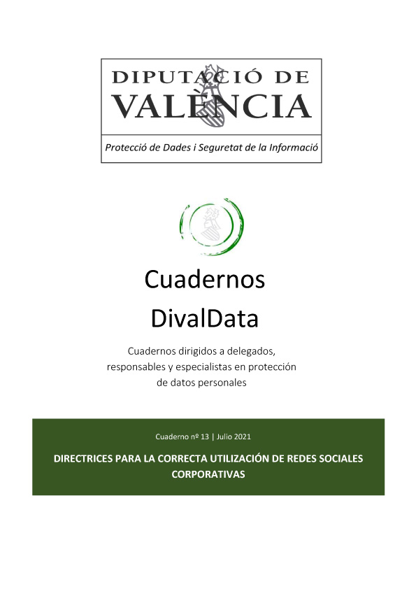 Cuaderno nº 13 – Directrices para la correcta utilización de Redes Sociales Corporativas
