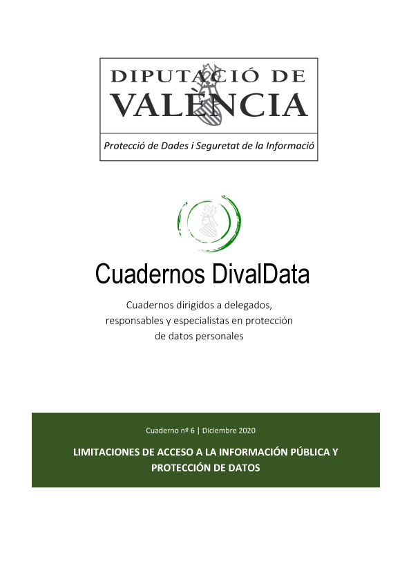 Cuaderno nº 6 – Limitaciones de acceso a la información pública y protección de datos