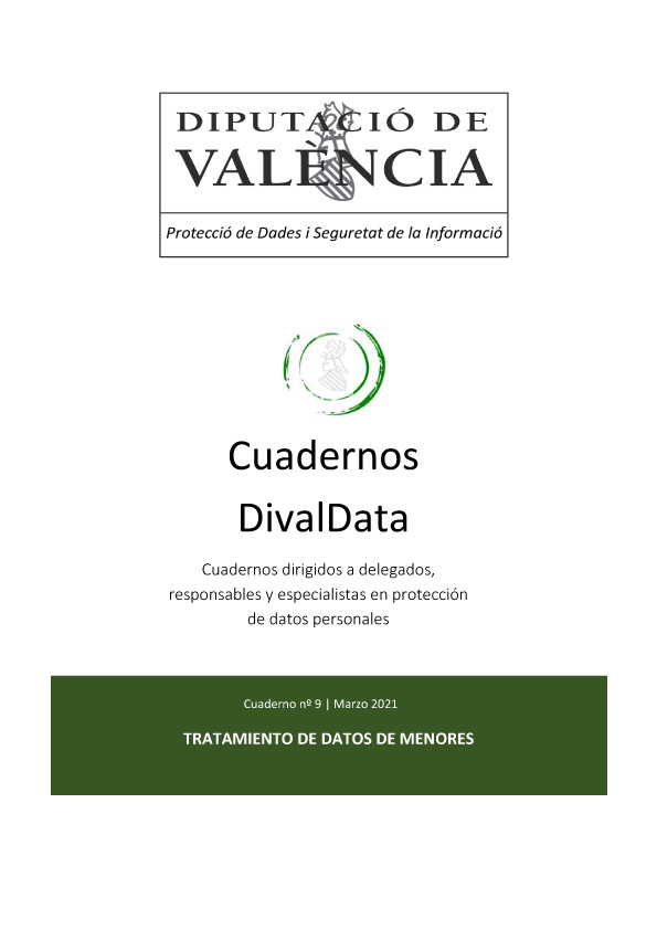 Cuaderno nº 9 – Tratamiento de Datos de Menores