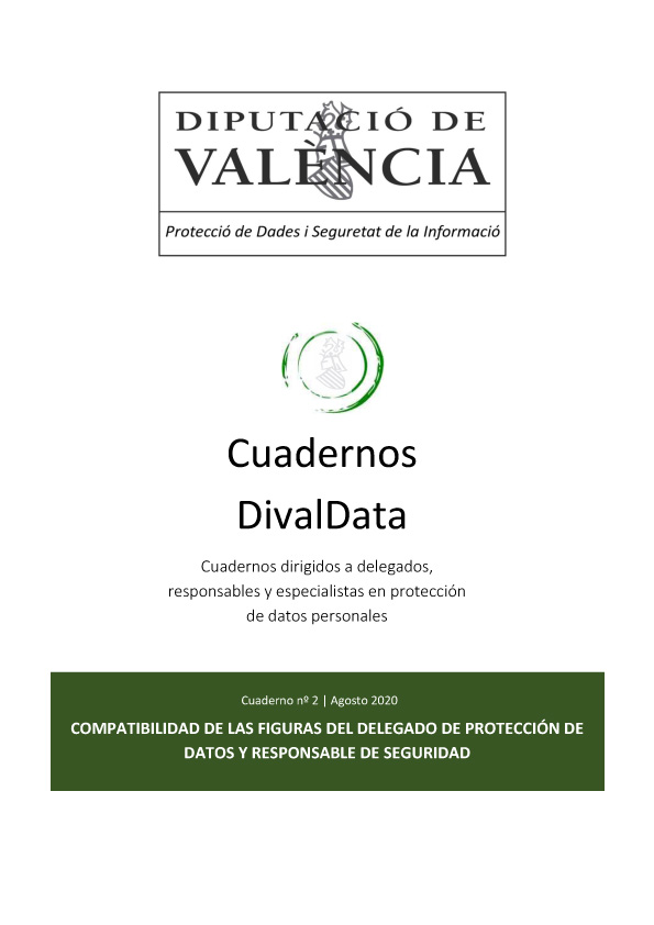 Cuaderno nº 2 – Compatibilidad de las figuras del delegado de protección de datos y responsable de seguridad