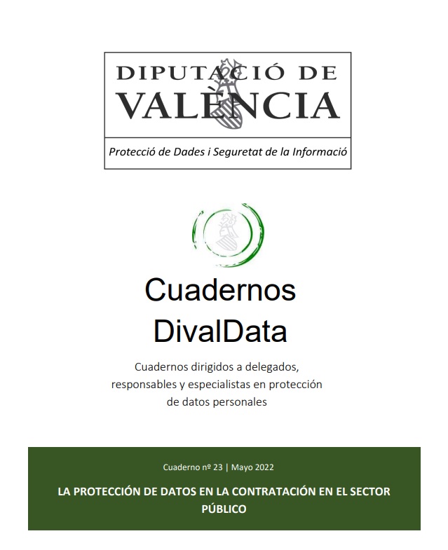 Cuaderno nº 23 – La protección de datos en la contratación en el sector público