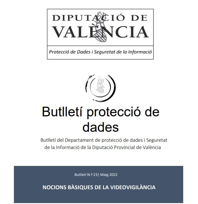 Butlletí núm. 23 – Nocions bàsiques de la videovigilància