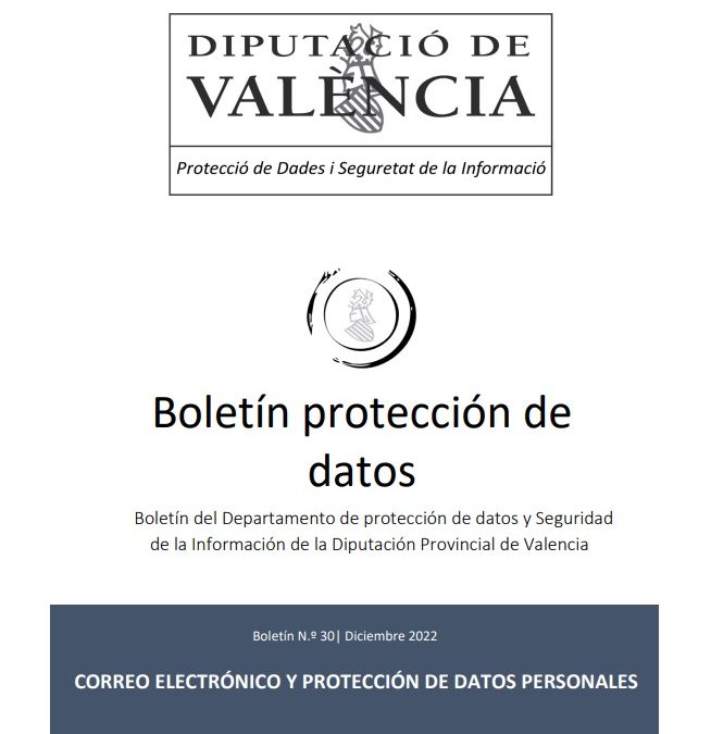 Boletín nº 30 – Correo electrónico y protección de datos personales