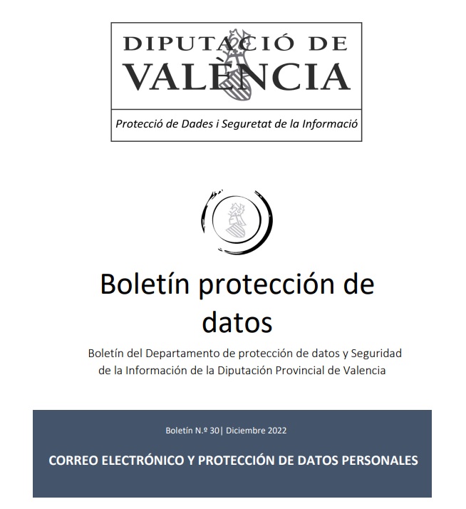 Boletín nº 30 – Correo electrónico y protección de datos personales
