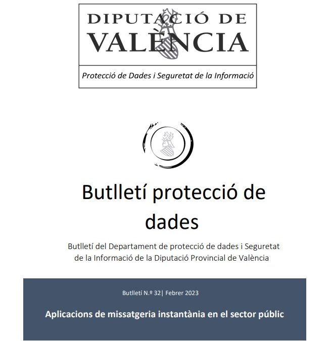 Butlletí núm. 32 – Aplicacions de missatgeria instantània en el sector públic