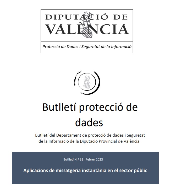 Butlletí núm. 32 – Aplicacions de missatgeria instantània en el sector públic