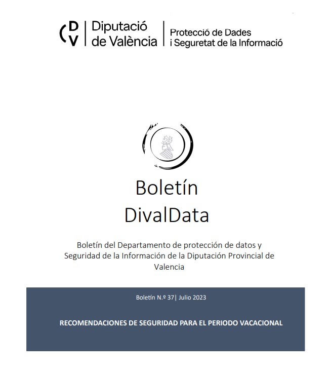 Boletín nº 37 – Recomendaciones de seguridad para el periodo vacacional