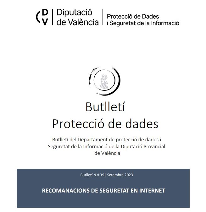 Butlletí núm. 39 – Recomanacions de seguretat en internet