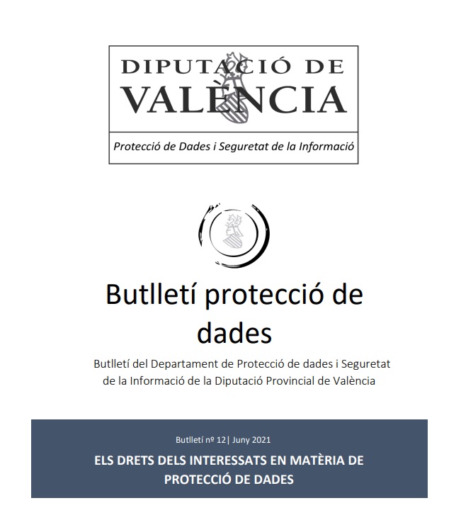 Butlletí núm. 12 – Els drets dels interessats en matèria de protecció de dades