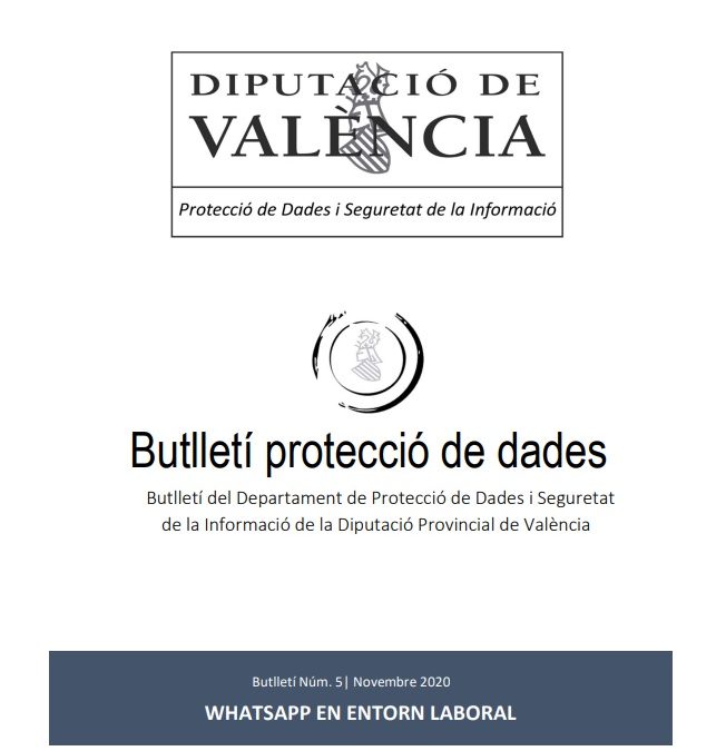 Butlletí núm. 5 – Whatsapp en entorn laboral
