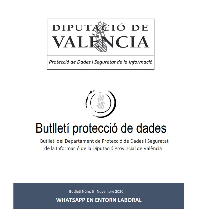 Butlletí núm. 5 – Whatsapp en entorn laboral