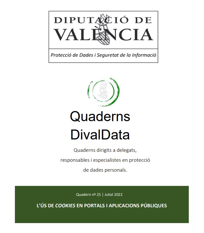 Quadern núm. 25 – L’ús de cookies en portals i en aplicacions públiques