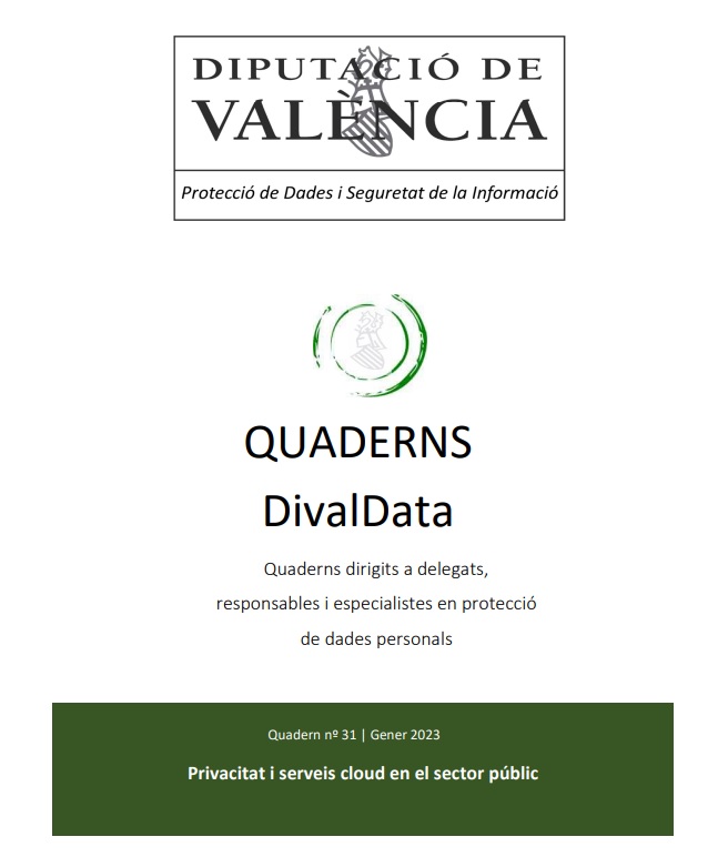 Quadern núm. 31 – Privacitat i serveis cloud en el sector públic
