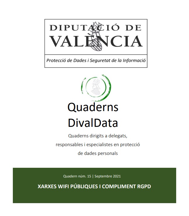 Quadern nº 15 – Xarxes WIFI Públiques i compliment RGPD