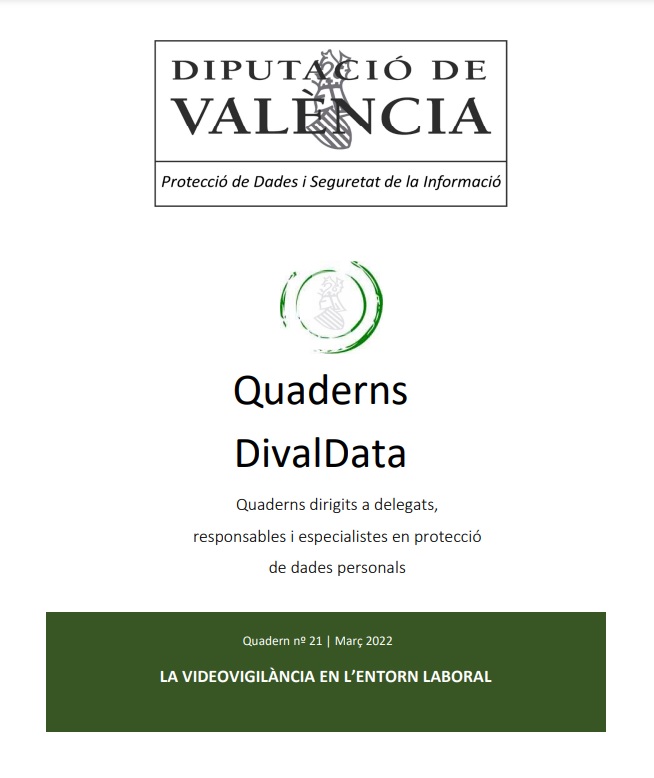 Quadern nº 21 – La videovigilància en l’entorn laboral