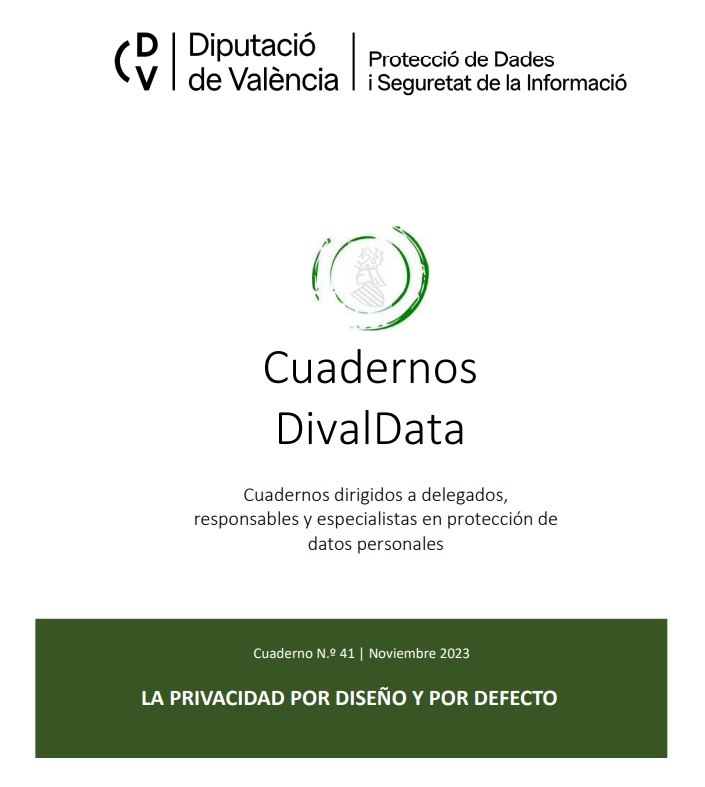 Quadern núm. 41 – La privacitat per disseny i per defecte.